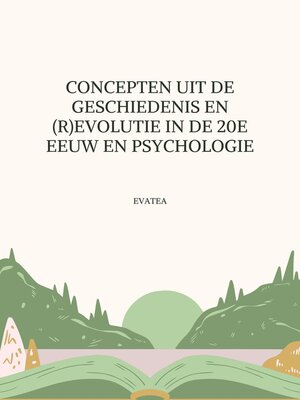 cover image of Concepten van de geschiedenis en (r)evolutie in de  20e eeuw  psychologie